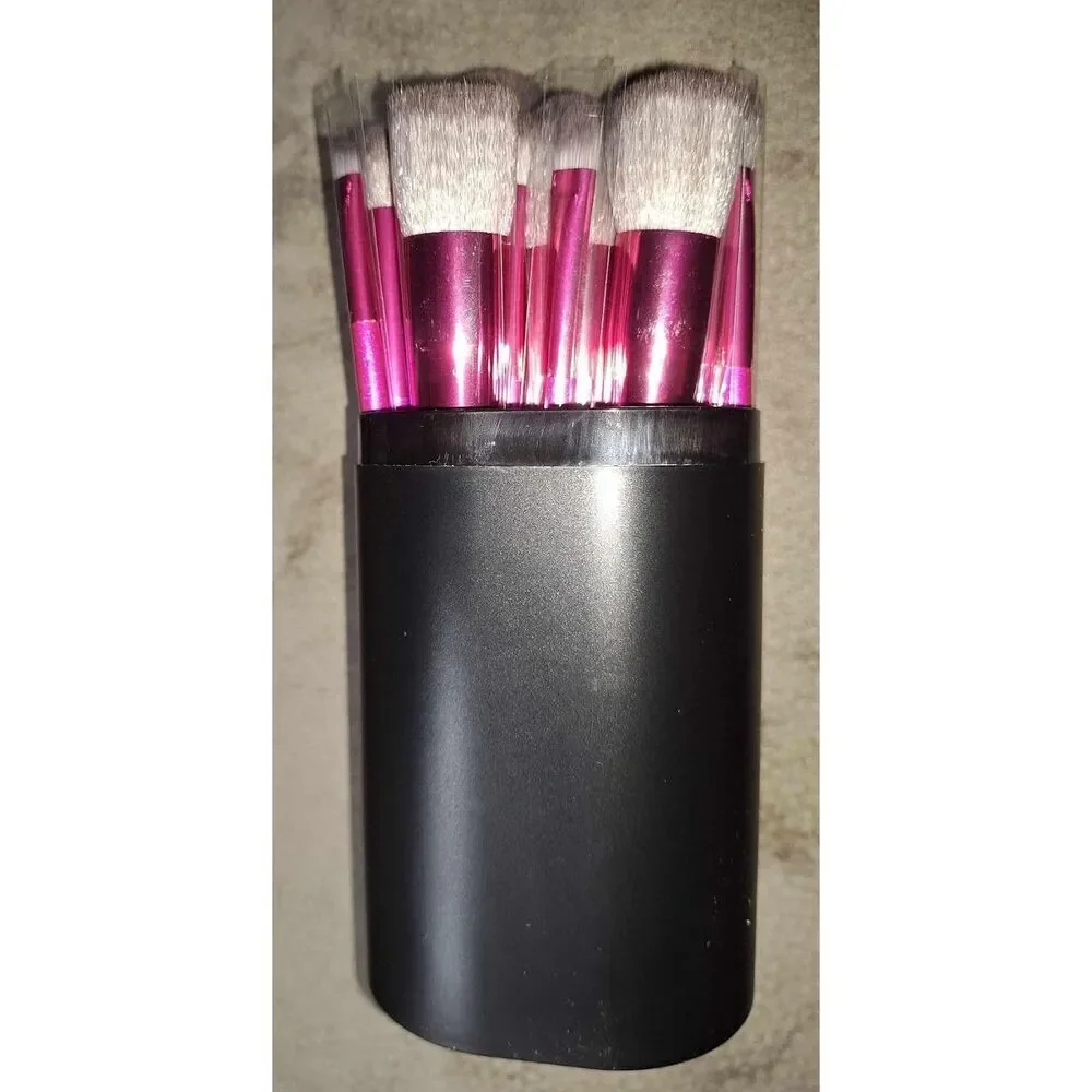 Bs-Mall 18 Pieces Pink Premium Synthetic Makeup Brush Set With Black Case